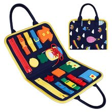 Load image into Gallery viewer, Kids Busy Board Buckle 1-5 Years Old Zip Button Lace Up Tool Toy Early Education Dress Aids Preschool Toys For Kids