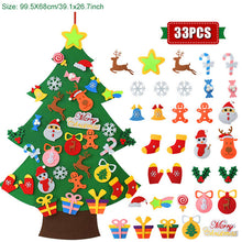 Load image into Gallery viewer, Kids DIY Felt Christmas Tree Christmas Decoration for Home Navidad New Year Gifts Christmas Ornaments Santa Claus Xmas Tree