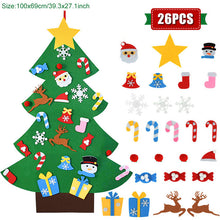 Load image into Gallery viewer, Kids DIY Felt Christmas Tree Christmas Decoration for Home Navidad New Year Gifts Christmas Ornaments Santa Claus Xmas Tree