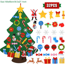 Load image into Gallery viewer, Kids DIY Felt Christmas Tree Christmas Decoration for Home Navidad New Year Gifts Christmas Ornaments Santa Claus Xmas Tree