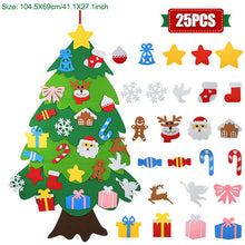 Load image into Gallery viewer, Kids DIY Felt Christmas Tree Christmas Decoration for Home Navidad New Year Gifts Christmas Ornaments Santa Claus Xmas Tree