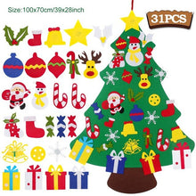 Load image into Gallery viewer, Kids DIY Felt Christmas Tree Merry Christmas Decorations For Home Christmas Ornaments Navidad New Year Gifts Xmas Tree