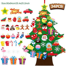Load image into Gallery viewer, Kids DIY Felt Christmas Tree Merry Christmas Decorations For Home Christmas Ornaments Navidad New Year Gifts Xmas Tree