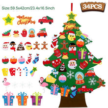 Load image into Gallery viewer, Kids DIY Felt Christmas Tree Merry Christmas Decorations For Home Christmas Ornaments Navidad New Year Gifts Xmas Tree