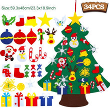 Load image into Gallery viewer, Kids DIY Felt Christmas Tree Merry Christmas Decorations For Home Christmas Ornaments Navidad New Year Gifts Xmas Tree