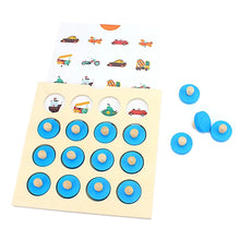 Load image into Gallery viewer, Kids Wooden Puzzle Toy Memory Match Chess Game Blue Memory Chess Children Early Educational Family Party Table Game for Children