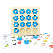 Load image into Gallery viewer, Kids Wooden Puzzle Toy Memory Match Chess Game Blue Memory Chess Children Early Educational Family Party Table Game for Children