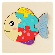 Load image into Gallery viewer, Kids Wooden Toys 3D Wood Puzzle Cartoon Animals Cognitive Jigsaw Puzzle Early Learning Educational Toys For Children Gift
