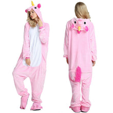 Load image into Gallery viewer, Women Unicorn Stitch Onesies Unisex Winter Christmas Pajamas Nightwear Costumes Adults Flannel Sleepwear Pyjama