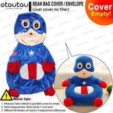 Load image into Gallery viewer, Children Cartoon Sofa Cover Boy Prince Soft Velvet Beanbag Chair Pouf Ottoman Armchair Cute Couch Seat Puff Futon Kids Furniture