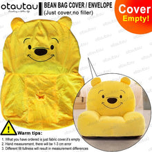 Load image into Gallery viewer, Children Cartoon Sofa Cover Beanbag Chair Cute Pouf Ottoman Armchair Couch Soft Velvet Floor Seat Puff Futon Kids Furniture Gift