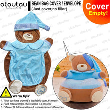 Load image into Gallery viewer, Children Cartoon Sofa Cover Beanbag Chair Cute Pouf Ottoman Armchair Couch Soft Velvet Floor Seat Puff Futon Kids Furniture Gift