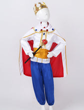 Load image into Gallery viewer, King Prince Costumes For Boys Kids Halloween Cosplay Dress Up Cloak Crown Scepter Set Carnival Roleplay Party Outfit