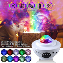 Load image into Gallery viewer, Colorful Starry Sky Galaxy Projector Nightlight Child Blueteeth USB Music Player Star Night Light Romantic Projection Lamp