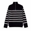 Load image into Gallery viewer, Klkxmyt Women Sweater 2023 Fashion Stripe Loose Zipper Knitting Sweaters Vintage Long Sleeve Asymmetry Female Pullover Tops