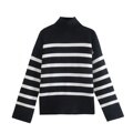 Load image into Gallery viewer, Klkxmyt Women Sweater 2023 Fashion Stripe Loose Zipper Knitting Sweaters Vintage Long Sleeve Asymmetry Female Pullover Tops