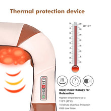 Load image into Gallery viewer, Kneading Massage Shawl hiatsu Back Neck Shoulder Body Massager Infrared Heated Car Home Massager