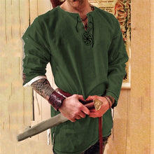 Load image into Gallery viewer, Knight Cosplay Medieval Costume Tunic Halloween Costumes for Men Adult Viking Pirate Disguise Fancy Clothing Carnival Shirts