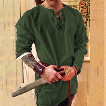 Load image into Gallery viewer, Knight Cosplay Medieval Costume Tunic Halloween Costumes for Men Adult Viking Pirate Disguise Fancy Clothing Carnival Shirts