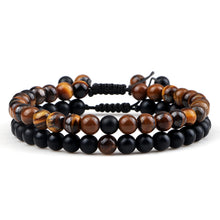 Load image into Gallery viewer, Couples Distance Beads Bracelet Classic Black Matte Green Malachite Bracelets Suitable Women Men Yoga Elastic Strand Jewelry