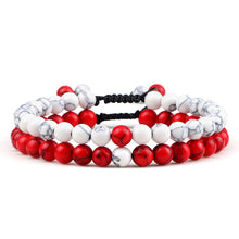 Load image into Gallery viewer, Couples Distance Beads Bracelet Classic Black Matte Green Malachite Bracelets Suitable Women Men Yoga Elastic Strand Jewelry