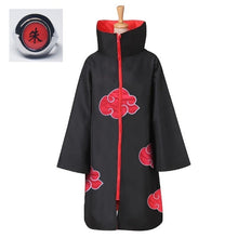Load image into Gallery viewer, Halloween costume with Headband Necklace Face mask Gloves and Ring Itachi Cosplay cloak Long Robe halloween costumes