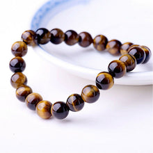 Load image into Gallery viewer, Beaded Bracelet 8mm Natural Stone Beads Men's Gorgeous Semi-Precious Black Onyx Lava Tiger Eye Healing For Women Men Jewelry
