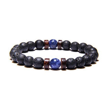 Load image into Gallery viewer, Beads Bracelet for Men Natural Volcanic Stone Bead Tibetan Buddha chakra Lava Stone Diffuser Bracelets Men Fashion New Jewelry