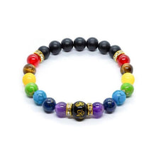 Load image into Gallery viewer, Beads Bracelet for Men Natural Volcanic Stone Bead Tibetan Buddha chakra Lava Stone Diffuser Bracelets Men Fashion New Jewelry
