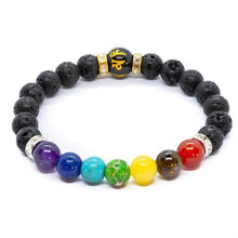 Load image into Gallery viewer, Beads Bracelet for Men Natural Volcanic Stone Bead Tibetan Buddha chakra Lava Stone Diffuser Bracelets Men Fashion New Jewelry