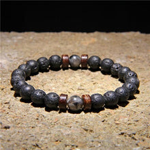 Load image into Gallery viewer, Beads Bracelet for Men Natural Volcanic Stone Bead Tibetan Buddha chakra Lava Stone Diffuser Bracelets Men Fashion New Jewelry