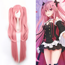 Load image into Gallery viewer, Krul Tepes 100CM Long Straight Wig Owari no Seraph Of The End Synthetic Hair Anime Cosplay Wig Ponytail Wigs