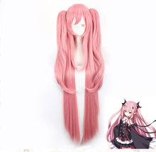 Load image into Gallery viewer, Krul Tepes 100CM Long Straight Wig Owari no Seraph Of The End Synthetic Hair Anime Cosplay Wig Ponytail Wigs