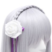 Load image into Gallery viewer, L-email wig Synthetic Hair Re: Life in a Different World from Zero Emilia Cosplay Wigs Long Sliver Straight Women Cosplay Wigs