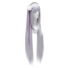 Load image into Gallery viewer, L-email wig Synthetic Hair Re: Life in a Different World from Zero Emilia Cosplay Wigs Long Sliver Straight Women Cosplay Wigs