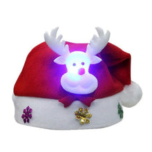 Load image into Gallery viewer, LED Christmas Hats Light Up Santa Red Hat Flashing Costume Party Cap Kids Child Christmas Gifts New Year Decor