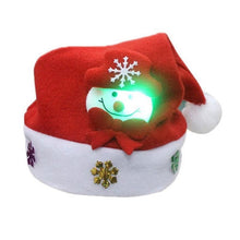Load image into Gallery viewer, LED Christmas Hats Light Up Santa Red Hat Flashing Costume Party Cap Kids Child Christmas Gifts New Year Decor