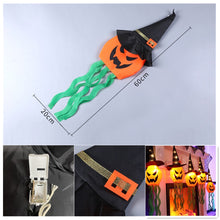 Load image into Gallery viewer, LED Halloween Decoration Flashing Light Gypsophila Ghost Festival Dress Up Glowing Wizard Ghost Hat Lamp Decor Hanging Lantern