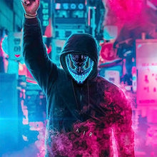 Load image into Gallery viewer, LED Halloween Mask Scary Glowing Mask Cosplay Party Costume Boys Girls Halloween Decoration Luminous Mask with 3 Lighting Modes