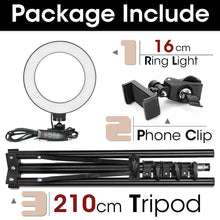 Load image into Gallery viewer, LED Ring Light Photography Light Selfie Lamp With Tripod For Phone Stand Holder Photo Lamp Ringlight For Live Video Streaming