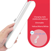 Load image into Gallery viewer, LED eye protection night light wireless touch dimming USB reading lamp bedroom living room cabinet bathroom lighting table lamps