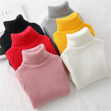 Load image into Gallery viewer, Winter Turtleneck Sweater Clothes 2023 Autumn Boys Children Clothing Pullover Knitted Kids Sweaters
