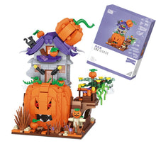 Load image into Gallery viewer, LOZ Creative MINI Halloween Hut House Building Block MOC Pumpkin Carriage Happy Halloween Decoration Bricks Boys Kids Toys Gifts