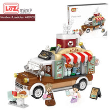 Load image into Gallery viewer, LOZ Mini Blocks City Series Street View 491pcs+ FOOD Truck Fruit/icecream Shop Learning Assemble Toys 1739