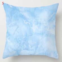 Load image into Gallery viewer, Lake Blue Marble Geometric Sofa Cushion Cover Decorative Pillowcase Polyester Throw Pillow Cases Home Decor Pillowcover 45*45cm