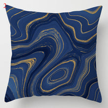 Load image into Gallery viewer, Lake Blue Marble Geometric Sofa Cushion Cover Decorative Pillowcase Polyester Throw Pillow Cases Home Decor Pillowcover 45*45cm