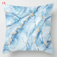 Load image into Gallery viewer, Lake Blue Marble Geometric Sofa Cushion Cover Decorative Pillowcase Polyester Throw Pillow Cases Home Decor Pillowcover 45*45cm