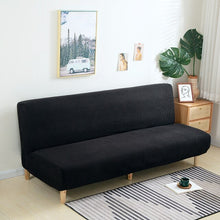 Load image into Gallery viewer, Large Armless Sofa Bed Slipcover Couch Cover Without Armrests Stretch Folding Futon Cover Dust-proof Elastic Removable Jacquard