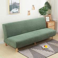 Load image into Gallery viewer, Large Armless Sofa Bed Slipcover Couch Cover Without Armrests Stretch Folding Futon Cover Dust-proof Elastic Removable Jacquard