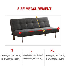 Load image into Gallery viewer, Large Armless Sofa Bed Slipcover Couch Cover Without Armrests Stretch Folding Futon Cover Dust-proof Elastic Removable Jacquard